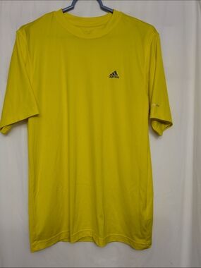 adidas Yellow Short-Sleeve Training Tee